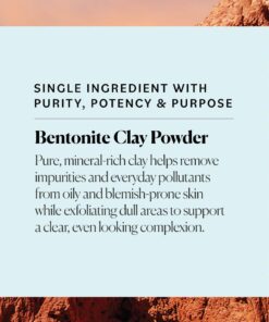 Sky Organics Indian Healing Clay with Detoxifying Bentonite Clay for Face, 100% Pure to Detoxify, Purify & Cleanse, 16 Oz. 1 Pound (Pack of 1) 32 61CebSyg5jL 1