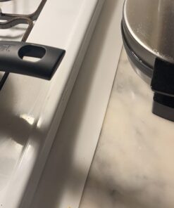 Silicone Kitchen Stove Counter Gap Cover Long & Wide Gap Filler (2 Pack) Seals Spills Between Counters, Stovetops, Washing Machines, Oven, Washer, Dryer - Heat-Resistant and Easy Clean (White) White 35 61CeyN5xTOL