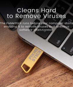 FixMeStick Gold Computer Virus Removal Stick for Windows PCs - Unlimited Use on Up to 5 Laptops or Desktops for 2 Years - Works with Your Antivirus 13 61CfVKzvNfL