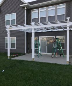 vita Valencia 12' x 16' Attached Vinyl Pergola 35 61CfhupvN9L
