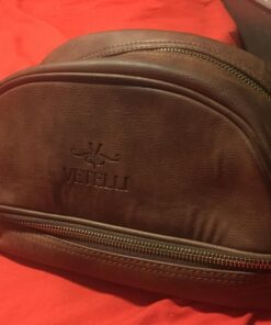 Vetell Classic Men's Leather Toiletry Bag and Dopp Kit with Upper and Lower Zippered Compartments, 2 Mesh Bottle Pouches, and Carrying Handle - The Best Gift for Men. 61 61ChkrybTAL