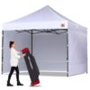 ABCCANOPY Heavy Duty Ez Pop up Canopy Tent with Sidewalls 10x10, White 57 61Ci9CGcuiL