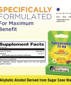 Policosanol, 23 mg, 60 Mini-Tablets, Nature's Life 3 61CiSziUQhL