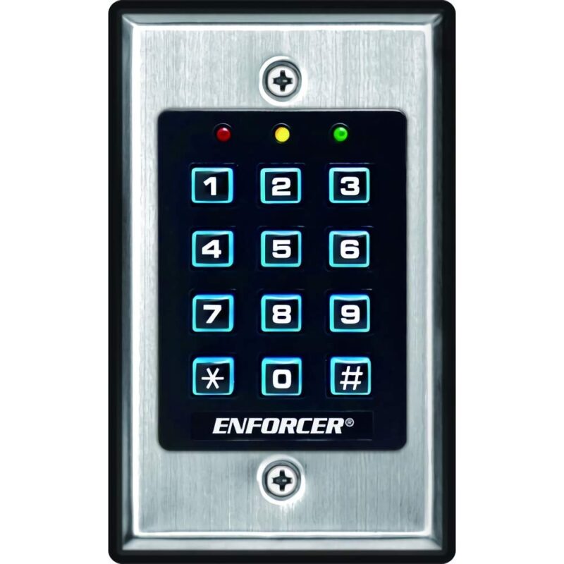 Catalog 4 Seco-Larm SK-1011-SDQ ENFORCER Access Control Keypad, Up to 1,000 possible user codes (4-8 digits), Output can be programmed to activate for up to 99,999 seconds (nearly 28 hours)