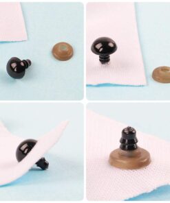 OUTUXED 520pcs Plastic Safety Eyes and Noses with Washers, Craft Doll Eyes, Black Safety Eyes for Amigurumi, Puppet, Plush Animal and Teddy Bear 29 61CjggJwKjL