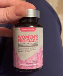 Vitamin Bounty Women's Pro Daily - Vaginal Probiotic & Prebiotic & pH Balance, Probiotics for Women Vaginigal Health, 10 Billion CFUs Per Serving with Cranberry, Gluten-Free - 60 Capsules 60 Count (Pack of 1) 57 61CrQIoCrxL