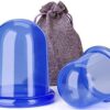 Cupping Therapy Set for Cellulite Massage - Silicone Suction Cup - Cellulite Remover for Body Vacuum Massage - Chinese Acupuncture Anti-Aging Wrinkle Reducer (2 Cups, Blue) 2 61Crn63nhLL