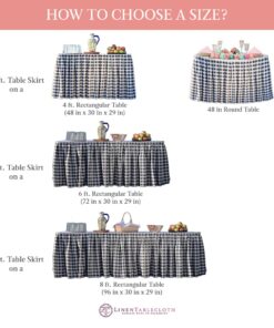 LinenTablecloth 14 ft. Accordion Pleat Polyester Table Skirt Royal Blue 14 ft. 12 61CtQv75XjL