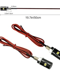 RUPSE 2pcs License Plate Light,12V Waterproof LED Bulb,License Tag Screw Bolt Lamp for Car Motorcycle Truck RV ATV Bike (White) White 30 61CyfrD9G L