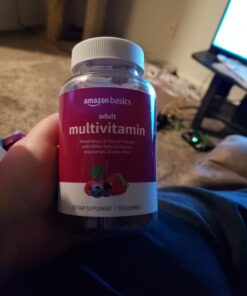 Amazon Basics Adult Multivitamin, 150 Gummies, 75-Day Supply, Mixed Berry & Cherry (Previously Solimo) 150 Count (Pack of 1) 25 61CzglyBw L 1