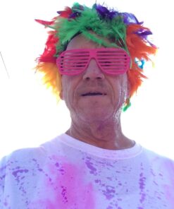 U.S. Toy Rainbow Feather Costume Wig, Multicolor, Standard, USTOD334 5 61CzhIK h1L