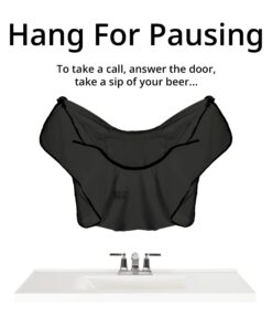 Beard King Beard Bib Apron - Christmas Gifts & Stocking Stuffers for Dad - As Seen on Shark Tank - Men's Hair Catcher for Shaving - Grooming Accessories - Packing Pouch, Black 35 61Czr2a2GqL