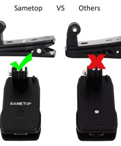 Sametop Backpack Strap Mount Quick Clip Mount Compatible with Gopro Hero 12, 11, 10, 9, 8, 7, 6, 5, 4, Session, 3+, 3, 2, 1, Hero (2018), Fusion, Max, DJI Osmo, Xiaomi Yi Action Cameras 38 61D 4s6puCL