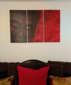 SAFAVIEH Lighting Collection Buddha Head Black Shade 25-inch Bedroom Living Room Home Office Desk Nightstand Table Lamp Set of 2 (LED Bulbs Included) 22 61D Z vXm9L