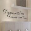 Picniva Black 5'' X 24'' Dream Until Your Dreams Come True Wall Famous PVC Wall Sticker Decal Quote Art Vinyl 5'' X 24'' 47 61D2iauRK L