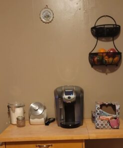 Gourmet Basics by Mikasa Rope 2-Tier Flatback Metal Storage Basket, black 17 61D2xixODXL