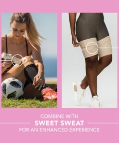 Sports Research Sweet Sweat Thigh Trimmers for Men & Women Increases Sweat & Activity to the Thighs during Exercise Large Pink 20 61D40JEWAL 3