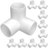 FORMUFIT 1/2" 3-Way Elbow Furniture Grade PVC Fitting in White, Made In USA, UV-Resistant, Impact-Proof, 0.840" Actual Socket Diameter (10-Pack) - F0123WE-WH-10 42 61D61KpyVnL