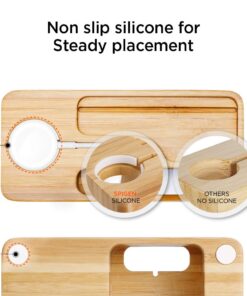 Spigen S370 Designed for Apple Watch Stand and Cell Phone Stand for Any Apple Watch Series and Phone 25 61D6N8aEdML