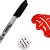 Line M Up Pro Precision Golf Ball Alignment / Identification Tool, Putt Positioning Ball Marker, & Sharpie