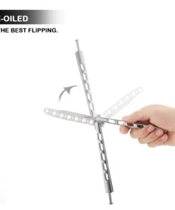 WodsWod Butterfly Knife Trainer, Practice Training Butterfly Knife Tool, Balisong Trainer Unsharpened Blade 11 61D9HC 5yOL