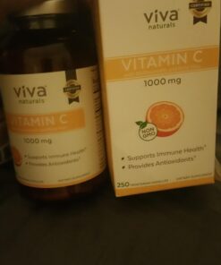 Viva Naturals Vitamin C 1000mg - Non-GMO Vitamin C Supplements with Citrus Bioflavonoids & Rose Hips for Immune Support & Antioxidant Protection, 250 Vegetarian Capsules 29 61DBjTBfiYL