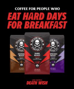 Death Wish Coffee Co. Single Serve Pods - Extra Kick of Caffeine - Dark Roast Coffee Pods - Made with USDA Certified Organic, Fair Trade, Arabica and Robusta Beans (20 Count) 20 Count (Pack of 1) 27 61DBoqNWC2L 2