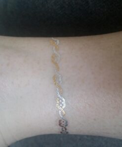 Terra Tattoos Metallic Gold Henna Temporary Tats 75+ Mandala Tattoos Feathers, Dream Catcher, Arrows Waterproof Nontoxic Long Lasting for Beach, Festivals, & Parties 34 61DCZ4iLtUL