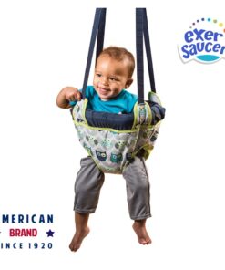 Evenflo Exersaucer Johnny Jumper Featuring Easy-to-Use Clamp Attachment for Quick and Tool-Free Set Up and Adjustable Straps to Customize the Height for Your Child, Owl 29 61DCk4KLdBL