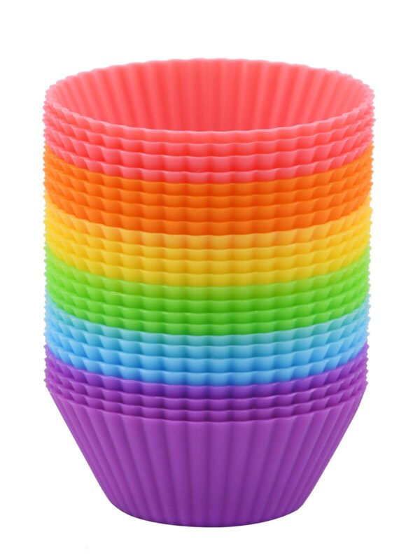 Catalog 8 Mirenlife 2 Inch Mini Size Silicone Baking Cups Muffin Cups, Reusable and Nonstick Mini Cupcake Liners, Mini Chocolate Holders Truffle Cups, 24 Pack, 6 Vibrant Colors, Round