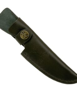 Alternative view of Elk Ridge - Outdoors Fixed Blade Knife - 8.5-in Overall, 3.75-in Mirror Polished Stainless Steel Blade, Full Tang, Jig Bone and Black Wood Handle, Leather Sheath - Hunting, Camping, Survival - ER-087, One Size