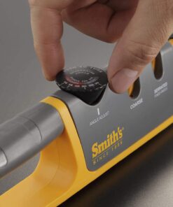 Alternative view of Smith's 50264 Adjustable Angle Knife Sharpener - Grey/Yellow - Adjustable Sharpening Angles - Repair, Restore & Polish Blades - 2-Stage Handheld Manual Sharpener - Hunting, Pocket & Serrated Knives