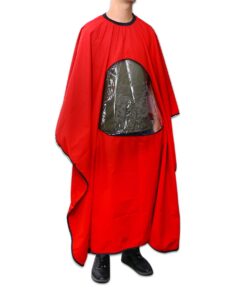 ULTNICE Salon Home Barbers Hairdressing Cape Gown with Viewing Window for Hair Cutting 62.9 * 57"(Red) 14 61DH5VcpcUL