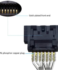 Relper-Lineso 6 Pack 90 Degree Right-Angle SATA III Cable 6.0 Gbps with Locking Latch 18Inch (6X Sata Cable Blue) 20 61DHbwbTVEL