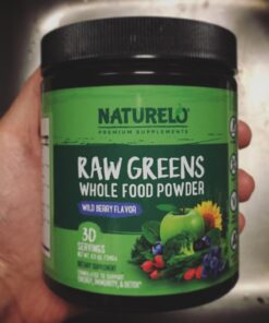 NATURELO Raw Greens Superfood Powder - Wild Berry Flavor - Boost Energy, Detox, Enhance Health - Organic Spirulina - Wheat Grass - Whole Food Nutrition from Fruits & Vegetables - 30 Servings 30 Servings (Pack of 1) 38 61DI8Kp7mlL 1