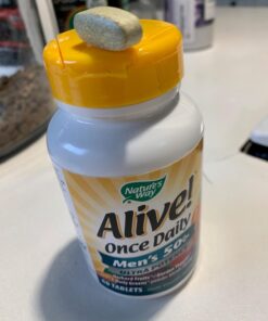 Nature's Way Alive! Men’s 50+ Daily Ultra Multivitamin, High Potency Formula, Supports Healthy Brain, Eyes & Heart*, Gluten-Free, 60 Tablets (Packaging May Vary) 27 61DIAUKJIgL 1