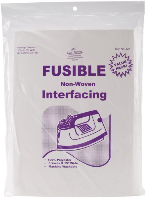 HTC 422 Fusible Non-Woven Interfacing, 15-Inch by 3-Yard , White Original Version