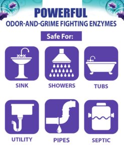 SANI 360° Sani Sticks Drain Cleaner and Deodorizer, Enzyme Pipe Cleaners, Eliminate Odors, Prevent Clogged Drains, Safe for Sinks, Bathtub Drains, Septic Tanks, 48 Count, Unscented 13 61DMelKm9WL