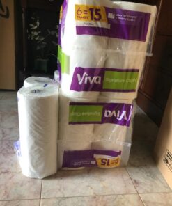 Viva Signature Cloth Paper Towels, Task Size - 12 Family Rolls (2 Packs of 6 Rolls) = 30 Regular Rolls (143 Sheets Per Roll), 286 Count (Pack of 6) 13 61DNgwkdBBL