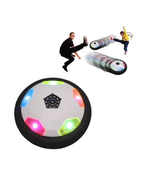 Air Power Ultraglow Soccer Disk - Glowing Floor Hockey, Hover Toy Sport Kickball Game by Can You Imagine