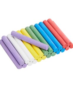 Amazon Basics Dustless Chalk with Eraser, Assorted, 24 Pack 24 Count (Pack of 1) 23 61DO94OOBYL