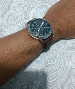 Fossil Grant Men's Watch with Chronograph Display and Genuine Leather or Stainless Steel Band Brown 34 61DPHhqX78L