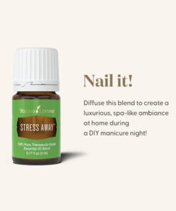 Young Living Stress Away Essential Oil Blend - Calming Scent of Lime, Cedarwood, Vanilla & Lavender - 5ml Bottle for Relaxation On-The-Go. Cedarwood,Vanilla,Lavender 0.17 Fl Oz (Pack of 1) 15 61DSI5GWGdL 1