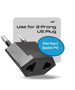 Ceptics USA, Canada to European Plug Adapter - Type C Adapter compatible in Europe, Canada to European travel plug adapter Ideal for Phones, Camera & more - CE Certified - RoHS Compliant - 6 Pack 16 61DTOLVzWL