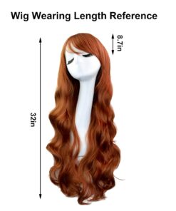 Rbenxia Curly Cosplay Wig Long Hair Heat Resistant Spiral Costume Wigs Anime Fashion Wavy Curly Cosplay Daily Party Brown 32" 80cm Bown 22 61DUcZX8zCL