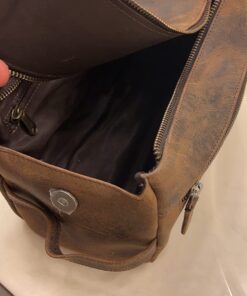 KOMALC Premium Buffalo Leather Unisex Toiletry Bag Travel Dopp Kit Distressed Tan 53 61DVkdHRwXL