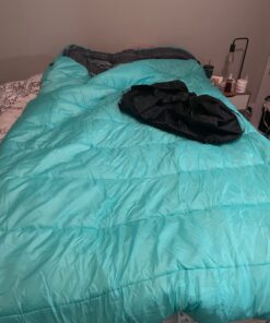 TETON Sports Mammoth Queen Size Sleeping Bag- Double Sleeping Bag – A Warm Bag The Whole Family can Enjoy – Great Sleeping Bag for Camping, Hunting and Base Camp. Compression Sack Included Teal Mammoth 0F 68 61DXiJSm2DL