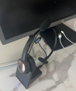 BRAMMAR Wireless Headset for Computer, Bluetooth Headset with Noise Cancelling Microphone for PC, 35H Lightweight USB Headset with Mute Button, Suitable for Remote Working/Call Center/Online Class 49 61DZ6WE1lL