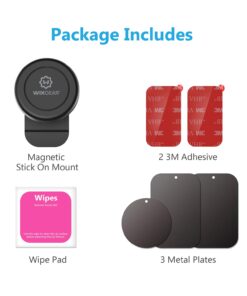WixGear Magnetic Mount, Universal Stick-On Dashboard Magnetic Car Mount Holder, for Cell Phones and Mini Tablets with Fast Swift-snap Technology, Magnetic Cell Phone Mount 37 61DZvdAPBBL