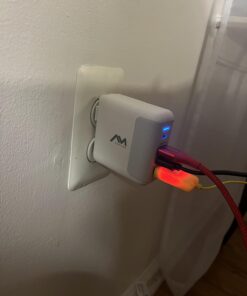 USB C Charger 40W, AMLINK 4 Port USB Wall Charger, QC 3.0 Fast Charging Block, USB Charger with Foldable Plug Power Adapter for iPhone 15/14/13/12/Plus/Pro/Pro Max, Galaxy, Note, Pixel White 32 61DamNC c4L